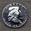 Image 1 : 90% Silver 1963 United States Franklin Half Dollar Proof Coin FV: $.50