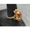 Image 4 : Beautiful 14K Gold Ring With Lovely Multi-Colored Stones - Weighs 5.2 Grams - Size 7.5