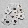 Image 1 : Collection of U.S. Lincoln Wheat Cents in Cardboard 2x2 Coin Flips FV: $.74