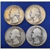 Image 3 : Lot of 8 Assorted Year 90% Silver Washington Quarters, FV $2.00