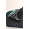 Image 2 : Vintage Southwestern-style Sterling Silver Ring With Turquoise - Size 9 - Weight: 6.5g