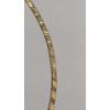 Image 2 : Tests As 14K Yellow Gold 9" Flat Woven Herringbone Bracelet - Weight: 1.4g