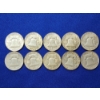 Image 5 : x10 Assorted Years 90% Silver Franklin Half Dollars FV: $5.00