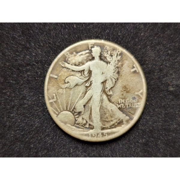 1945 United States 90% Silver Walking Liberty Half Dollar