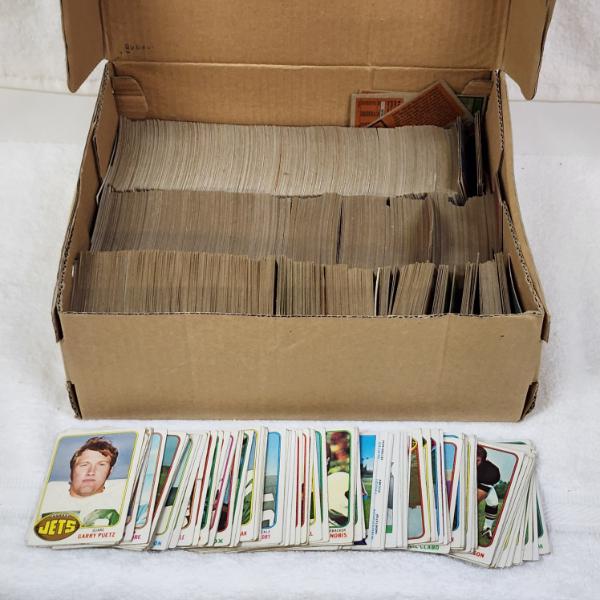 HUGE Box Loaded with Assorted Football Trading Cards ~ MOSTLY 1970's!