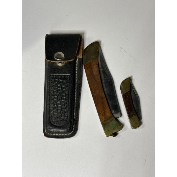 2 Pocket Knives & Pocket Knife Case 