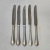 Image 1 : Five Sterling Silver Handled Butter Knives With Stainless Steel Blades ~ Total Weight 305.8 Grams
