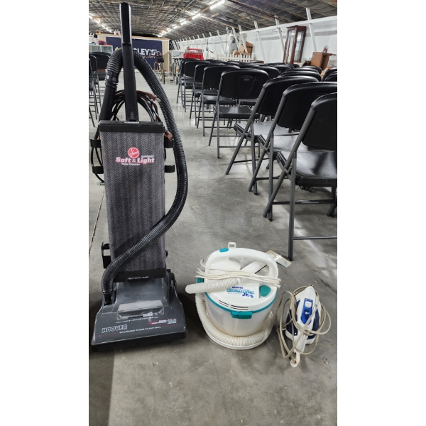 Hoover Vaccuum, Hoover Steam Vac Jr., Rowenta Steam Iron - All Working!