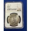 Image 1 : 90% Silver - MS 63 1923 Silver Peace Dollar - NGC