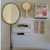 Image 1 : Vintage Mirror, Blush/Powder Travel Mirror, Band-Aid Tin w/ 2 Band-Aids and More