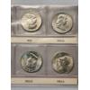 Image 3 : x8 Assorted Years 90% Silver Franklin Half Dollars In Nice Plastic Sleeves FV: $4.00