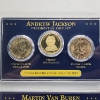 Image 2 : Two U.S. Presidential Dollar Coin Sets FDOI: Jackson & Buren - Face Value: $6.00