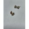 Image 2 : 3 Sets of Stunning 14K Earrings - Pink and Clear Earrings - Drop Earrings - and Studs - Total Weight