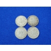 Image 2 : x4 Assorted Years German Empire 1/2 Mark Silver Coins ASW: 0.0804oz Each