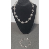 Image 1 : Sterling Silver Ornate 18" Necklace With Matching 8" Bracelet - Total Weight: 70.2g
