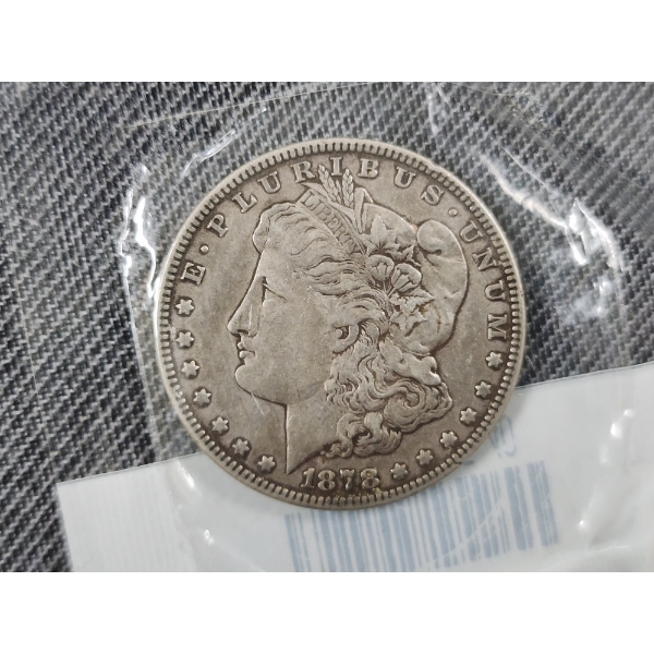 1878 3RD Reverse Morgan Silver Dollar Featuring 7 Tail Feathers ~ Known As Reverse of 1879