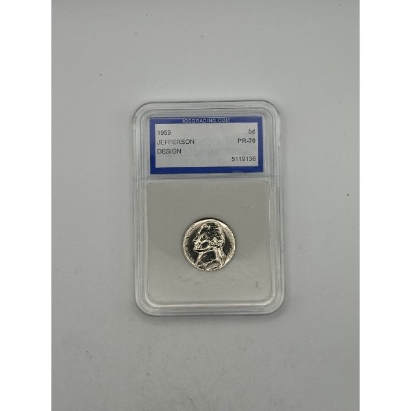 IGS PR70 1959 Jefferson Nickel