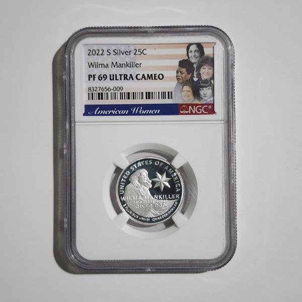 NGC PF69 Ultra Cameo Graded 2022-S United States Silver Wilma Mankiller Proof Quarter