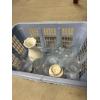Image 4 : *Pick Up At Mantua Home-No Shipping Available*  - Glass Hurricane Lamp Globes in Laundry Basket