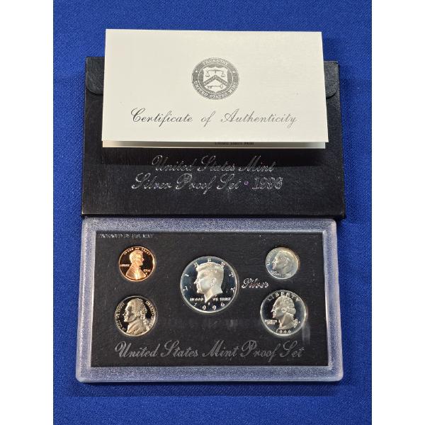 1996-S United States Mint Silver Proof Set in Original Box w/ COA