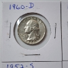 Image 2 : Four Assorted Years 90% Silver United States Washington Quarters - Face Value: $1.00