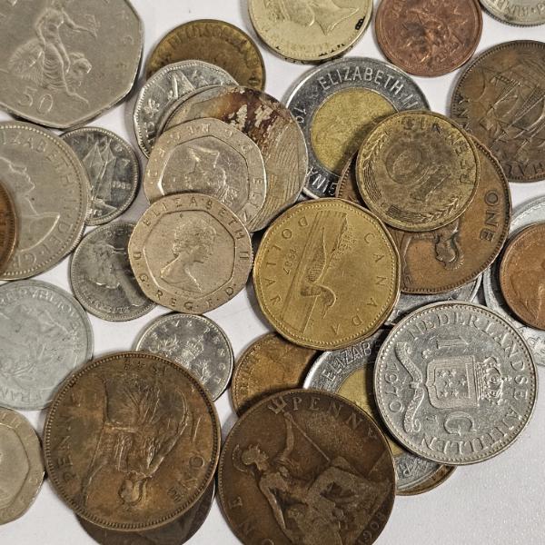 Mixed Collection Of Assorted International Vintage Coins