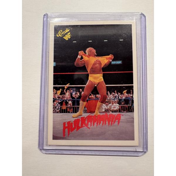 1990 Classic WWF WWE Hulk Hogan Wrestling Trading Card - Mint Condition