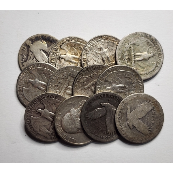 $3.00 Face Value in Assorted 90% Silver United States Quarters