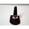 Image 1 : 14K Gold Ring with Large Garnet-Colored Stone - Size 8.5 - Total Weight 7.9g