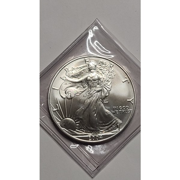 2004 1 Troy oz .999 Pure Silver American Silver Eagle Coin