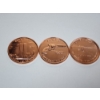 Image 1 : 3 - 1 AVDP Ounce .999 Fine Copper Rounds: 9/11, Colt 45, & M16 Rifle Designs (3 oz Total) Mint Cond.