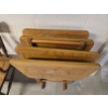 Image 2 : *Pick Up At Mantua Home-No Shipping Available* Four Solid Oak TV Trays With Storage Rack 