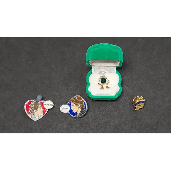 Assorted Pins Including Disney/Lucas Films Star Wars Princess Leia & Han Solo
