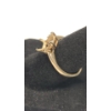 Image 2 : 10K Yellow Gold Semi Mount Emerald Setting & Clear Accent Stones - Size 6.5 - Weight: 2.0g