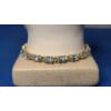 Image 1 : Women's Sterling Silver Bracelet With Blue Oval Stones - Total Weight: 12.2g