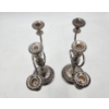 Image 2 : Two Silver-Plated Three-Arm Detailed Candelabras Weighting Approx. 2.4lbs Each - TW: 4.8lbs