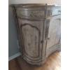 Image 2 : Rare Style Contour French High Cabinet with Drawer - Hand Painted Embellishments As Shown 