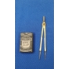 Image 1 : Vintage Oswald Jaube's Jiffy Letterpress Printing Block & Vintage Brass Proportional Divider