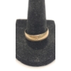 Image 1 : Vintage 10K Yellow Gold Domed Band Ring With Flush-Set Diamonds - Size 8 - Weight: 2.0g
