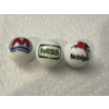 Image 1 : 3 - Vintage Gas & Oil Advertising Marbles - Marathon, Hess & Mobilgas