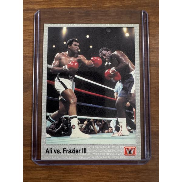 Rare Muhammad Ali Vs. Joe Frazier Boxing Card In Protective Holder - Mint Condition