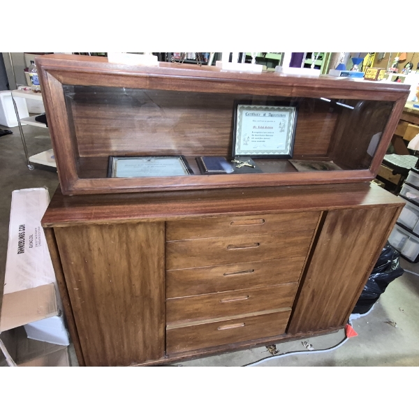 PICKUP IN CANTON -  2 Pcs - Wooden Storage & Display Cabinet - See Description