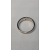 Image 5 : Men's 14K White Gold Wedding Band With Diamond - Size 10.5 - Weight: 8.8g