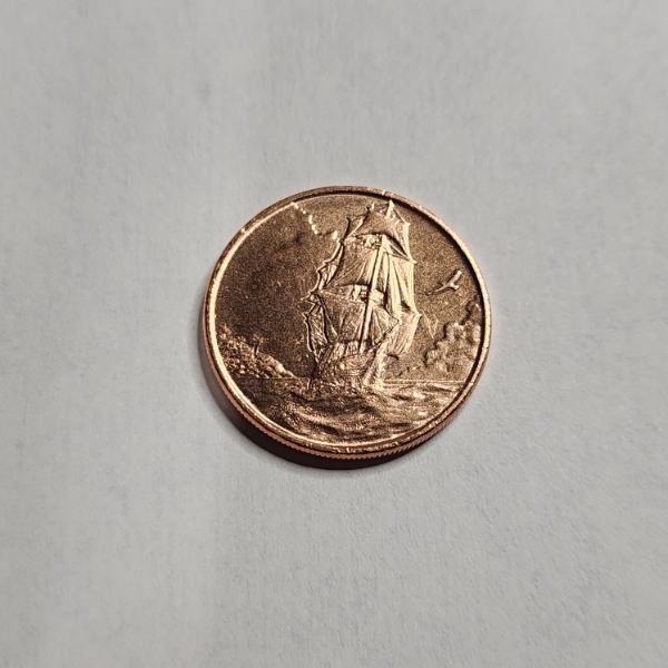 2025 Ascension Island Quarter Dollar 1/4th oz .999 Fine Copper Round