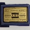Image 1 : Vintage 1966-1967 American Bowling Congress ABC Most Improved Average League Award Belt Buckle