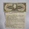 Image 1 : Vintage Brazilian 5 Cruzeiros Banknote Estampa 2A Série 3493A with Portugese Chain Letter