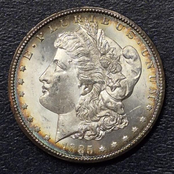 HG Carson City Silver Dollar - 1885 CC Morgan Silver Dollar - Superb Example