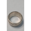 Image 6 : Unique 90% Coin Silver Ring - Size 11 