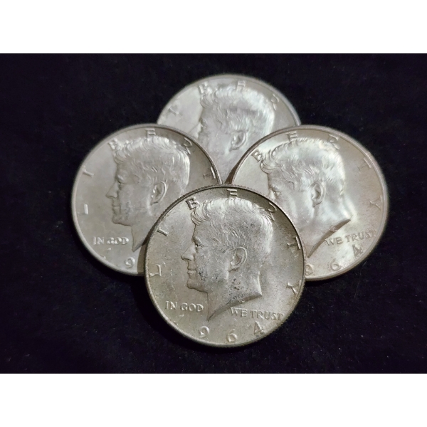 $2.00 Face Value in 90% Silver 1964 Kennedy Half Dollars