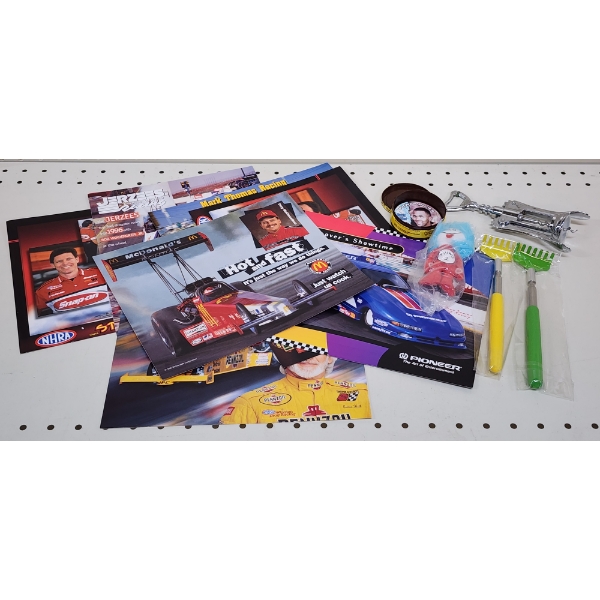 Variety of Smaller Collectibles Ft. Jerky Trading Card, Cat in the Hat Toy, Racing Posters & MORE!